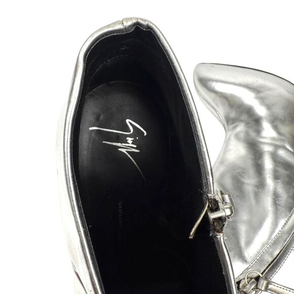 giuseppe zanotti silver futuristic mirror finish - Picture 3 of 4
